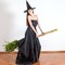 4E's Novelty Black Witch Hat – Adult & Kids Costume Accessory, Oxford Fabric, 14" Tall Pointed Hat for Halloween, Wizard, Gothic, Cosplay, Party, Hanging Floating Witch Hat Decor, Indoor & Outdoor Use